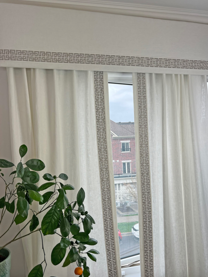 Trend Trim Linen Pelmet — Valance Box, Custom Size
