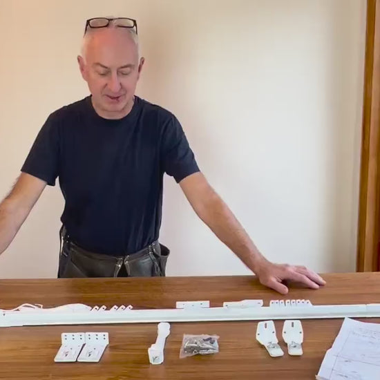Heavy duty traverse rod set — cord draw operation demo