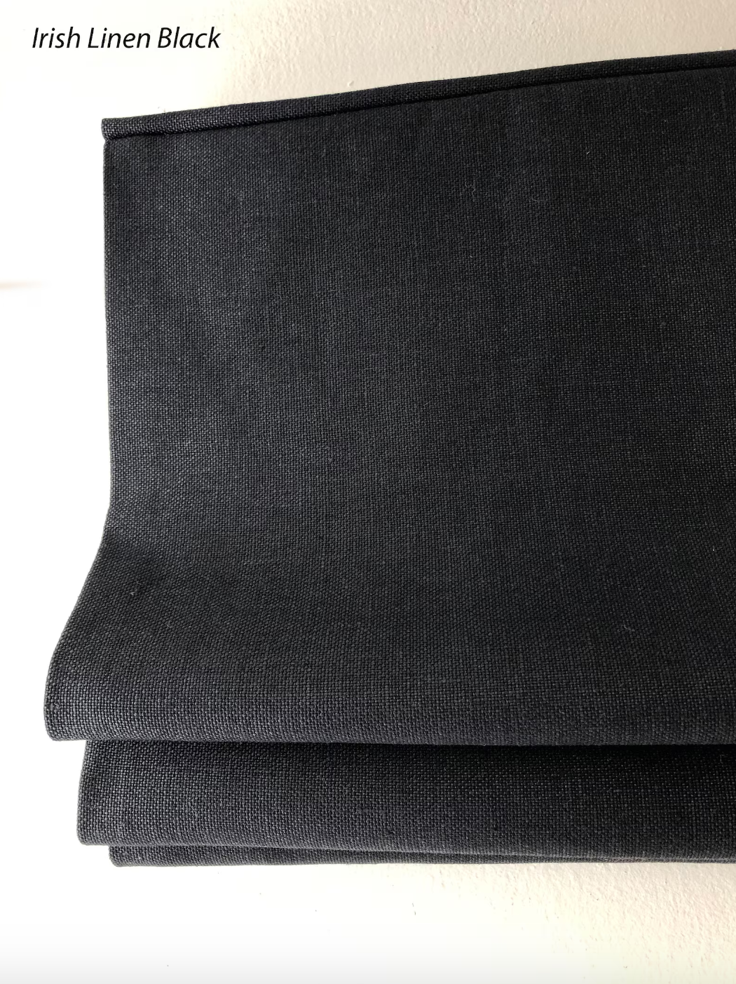 Irish Linen Relaxed Roman Shade — 100% Linen, Custom Size