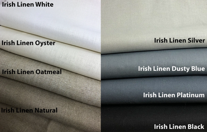 Irish Linen Relaxed Roman Shade — 100% Linen, Custom Size