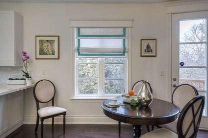 Luxury Custom White Roman Shade With Valance