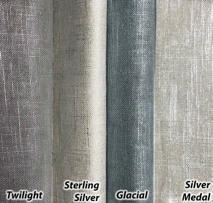 4 Shimmery Colours Plain Linen Fabric Flat Roman Shade