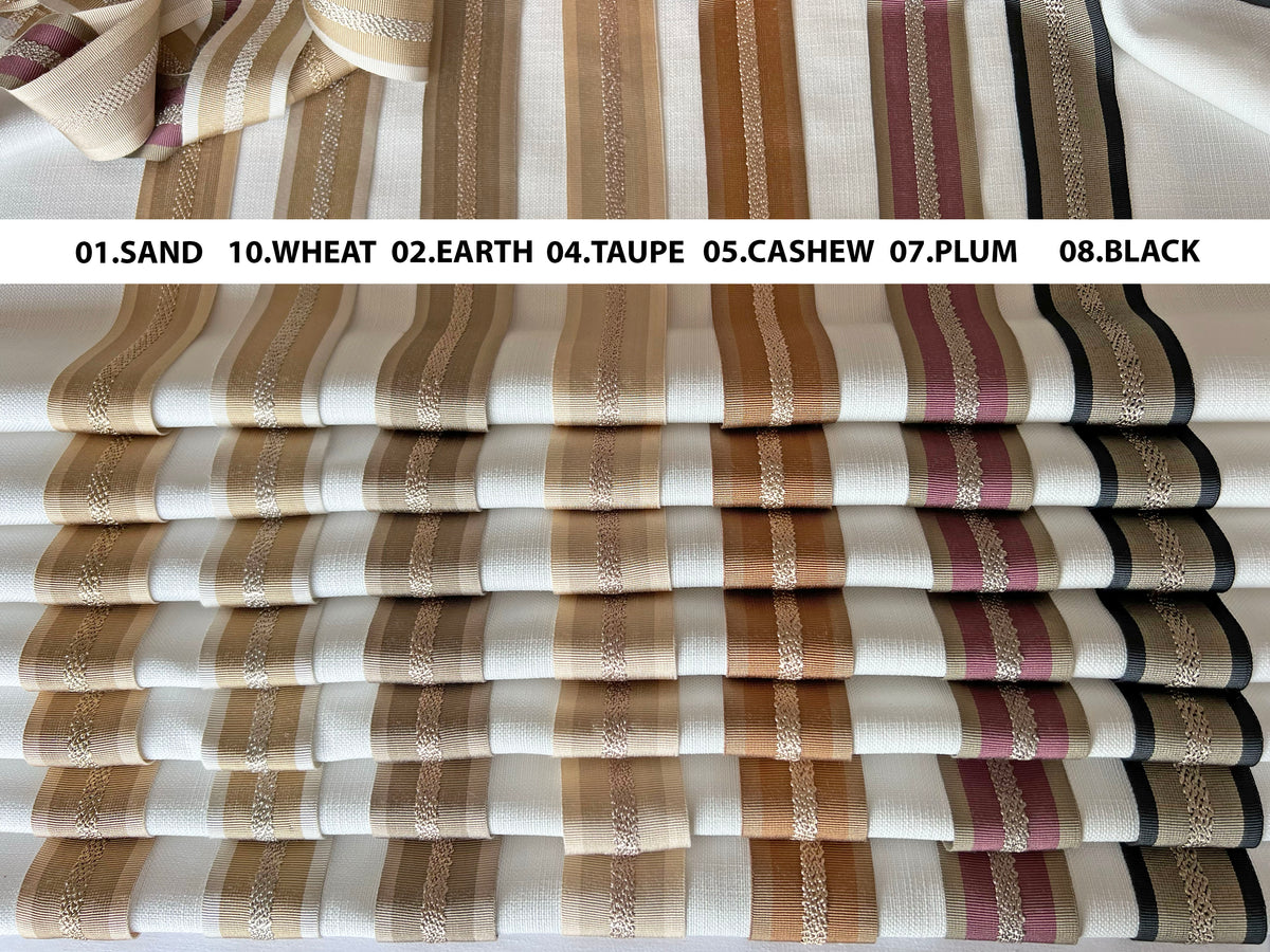 Striped Woven Tape Trim (Art. CE-58) — by the Yard