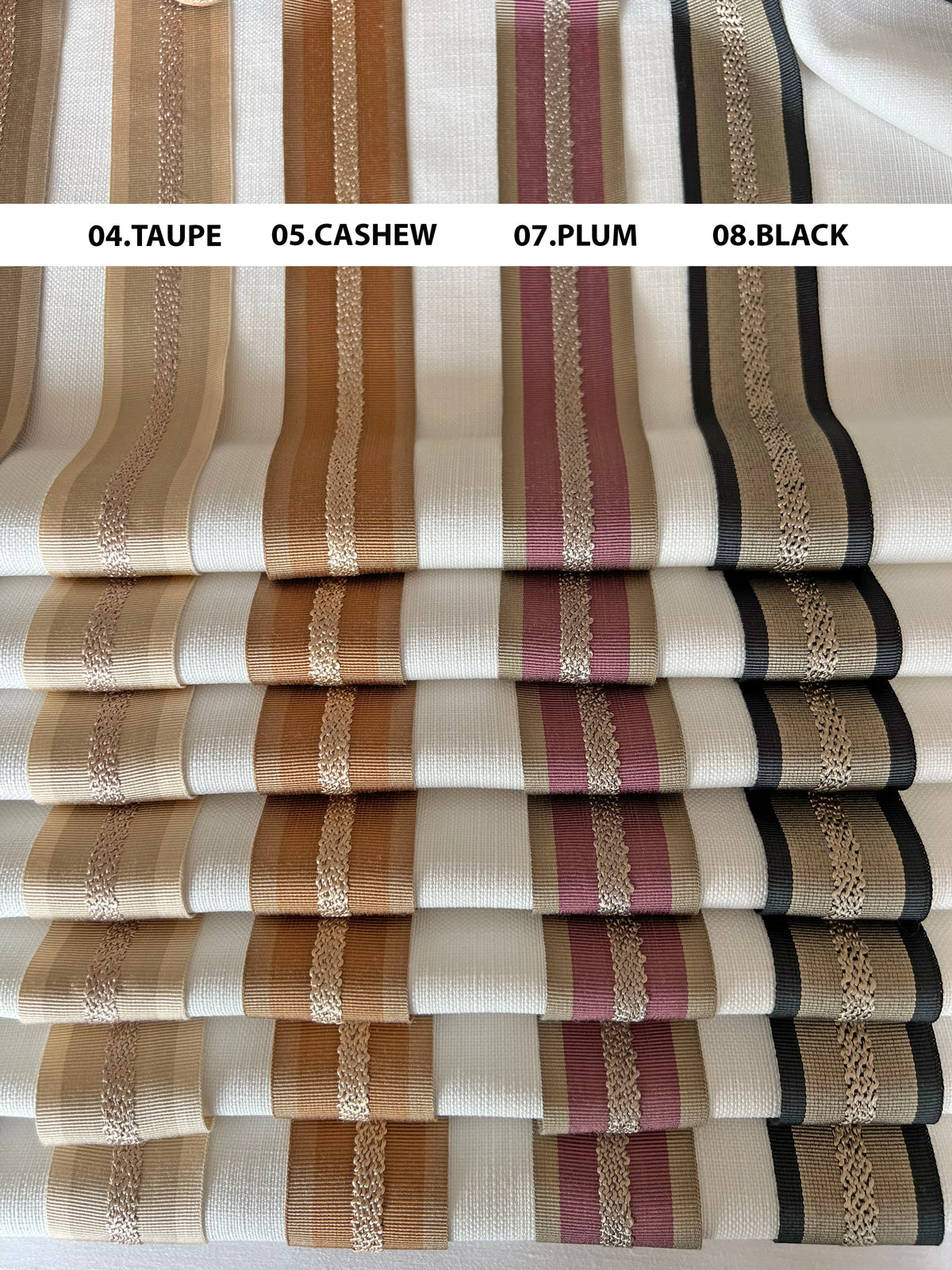 Striped Woven Tape Trim (Art. CE-58) — by the Yard