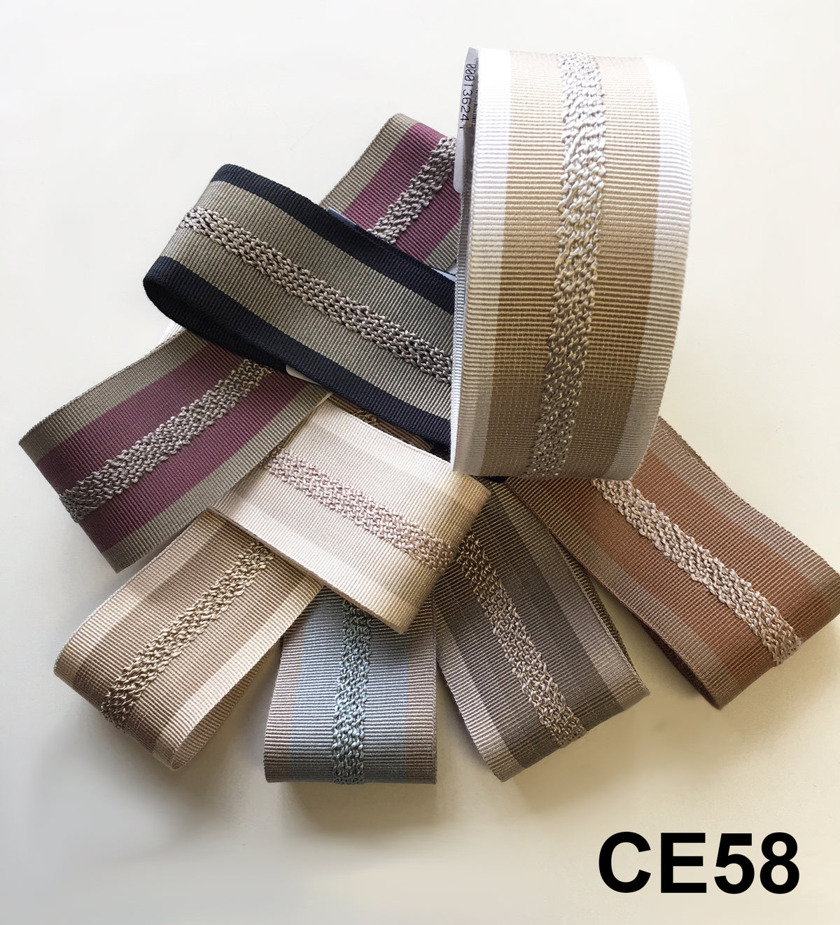 Striped Woven Tape Trim (Art. CE-58) — by the Yard