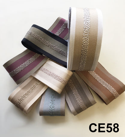 Striped Woven Tape Trim (Art. CE-58) — by the Yard