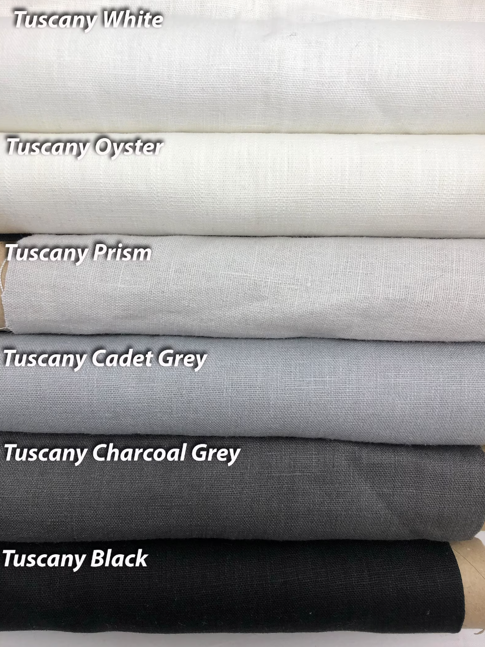 Tuscany 100% Linen Relaxed Roman Shade — Custom Size