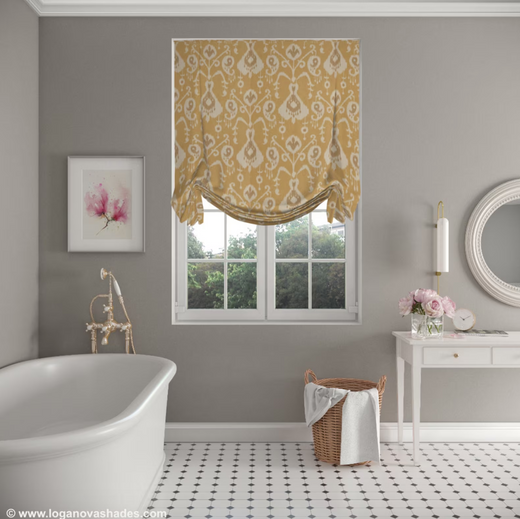 Custom Roman Shade from Vista, London Roman Shade with Chain Mechanism, Custom Window treatments