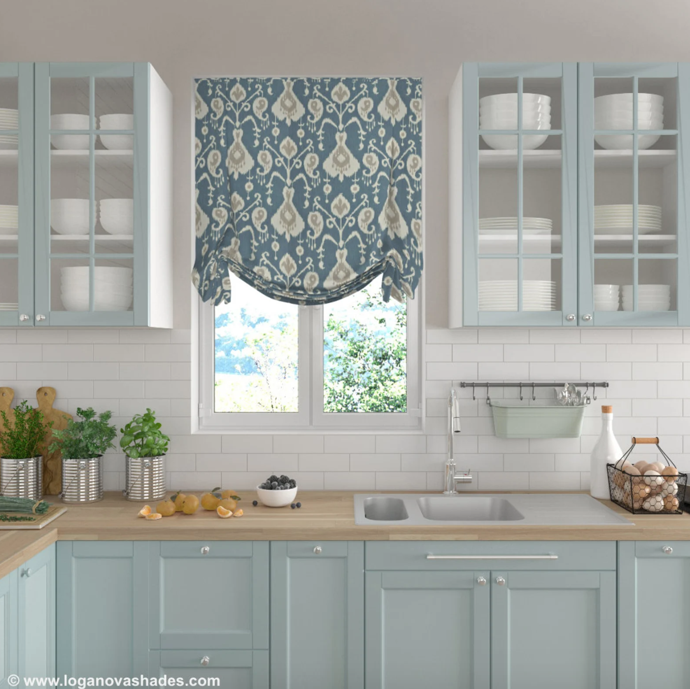 Vista London Roman Shade — Custom Size