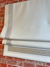 Custom roman shade, Relaxed Roman Shade, Custom shade with Chain Trim, roman shade with chain mechanism, custom window treatments