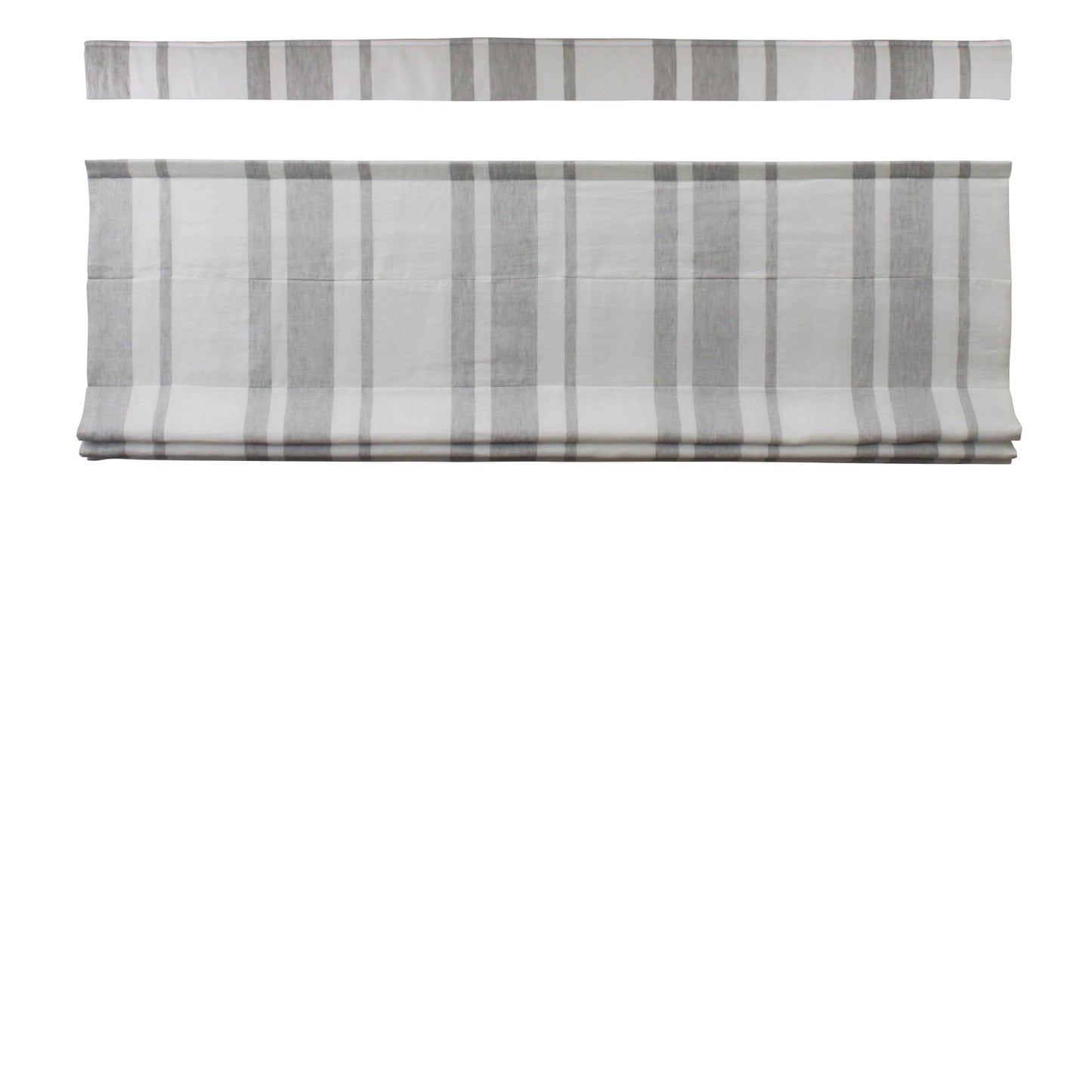 GOTHIC GREY STRIPED TOP DOWN BOTTOM UP ROMAN SHADE