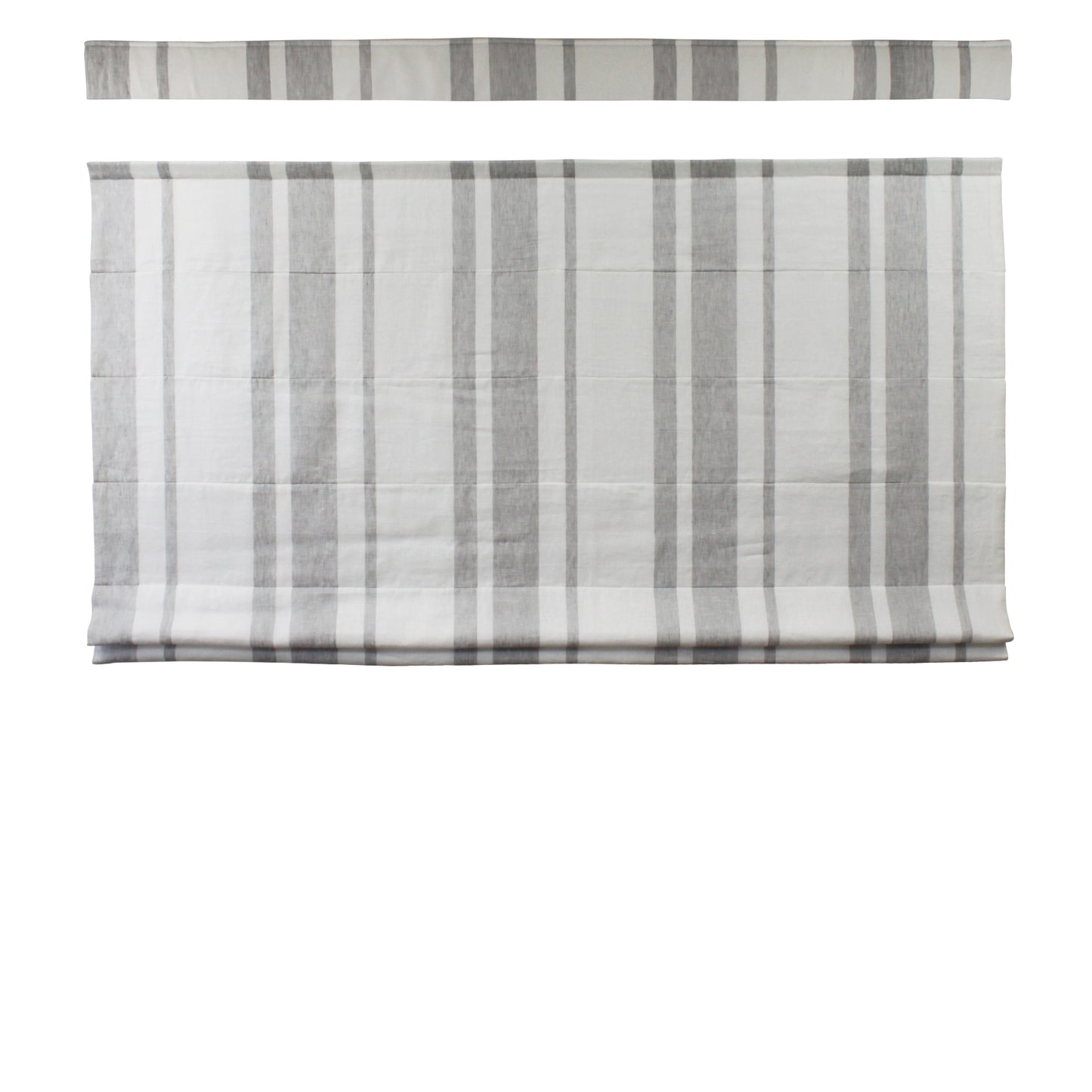 GOTHIC GREY STRIPED TOP DOWN BOTTOM UP ROMAN SHADE