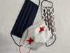 Face Mask Pleated with Two Layers of 100% Cotton Fabric. Patterned.