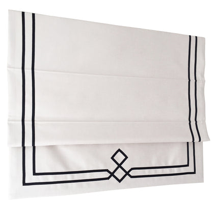 Custom Double Diamond Design and Border White and Black Shade