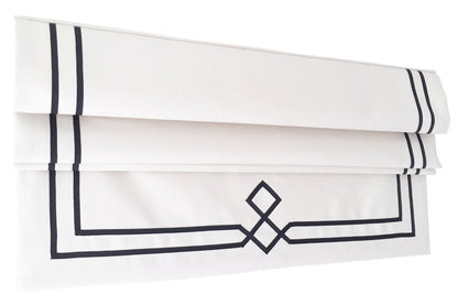 Custom Double Diamond Design and Border White and Black Shade