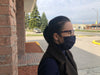 Face Mask Pleated with Two Layers of 100% Cotton Fabric. Plain.