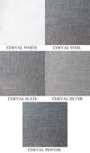 Custom roman shade, flat roman shades with three side 2 inch Navy borders, roman shades with chain mechanism, window treatments