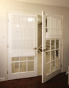 Sheer Roman Shade "White sheer linen" with chain mechanism, Faux sheer Linen Roman Shades, custom made roman shades for French doors
