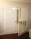 Sheer Roman Shade "White sheer linen" with chain mechanism, Faux sheer Linen Roman Shades, custom made roman shades for French doors