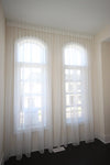 Sheer Voile Fabric Curtain. Top Pleat Style.