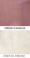 Custom Roman Shade "Origin Camellia with Cream Border", 100% cotton shade with chain mechanism, roman shades, custom window treatments