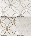 Custom Roman Shade, Metric Silver with geometric embroidery pattern , linen roman shade, chain mechanism, Roman Shades for windows