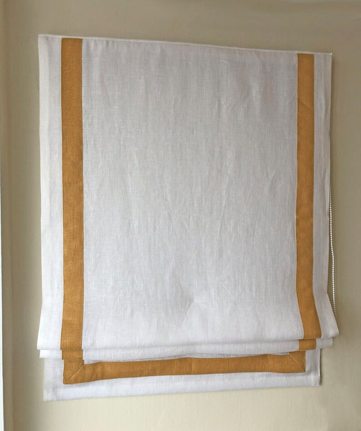 Linen Roman Shade, Relaxed Roman Shade 