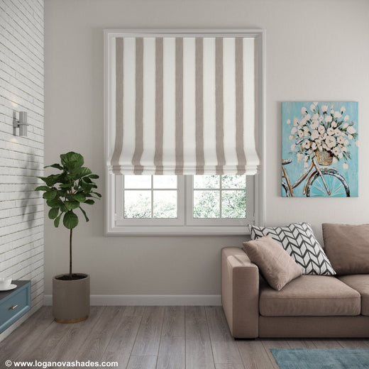 Custom Flat Roman Shade 