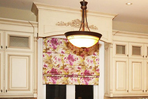 4 Colours Modesto Floral Pattern Flat Roman Shade