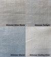 4 Shimmery Colours Plain Linen Fabric Flat Roman Shade